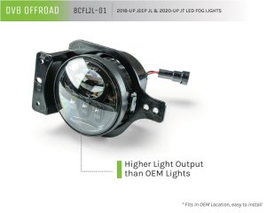 Jeep Wrangler JL Fog Lights - DV8 Offroad - LED - `18-`27